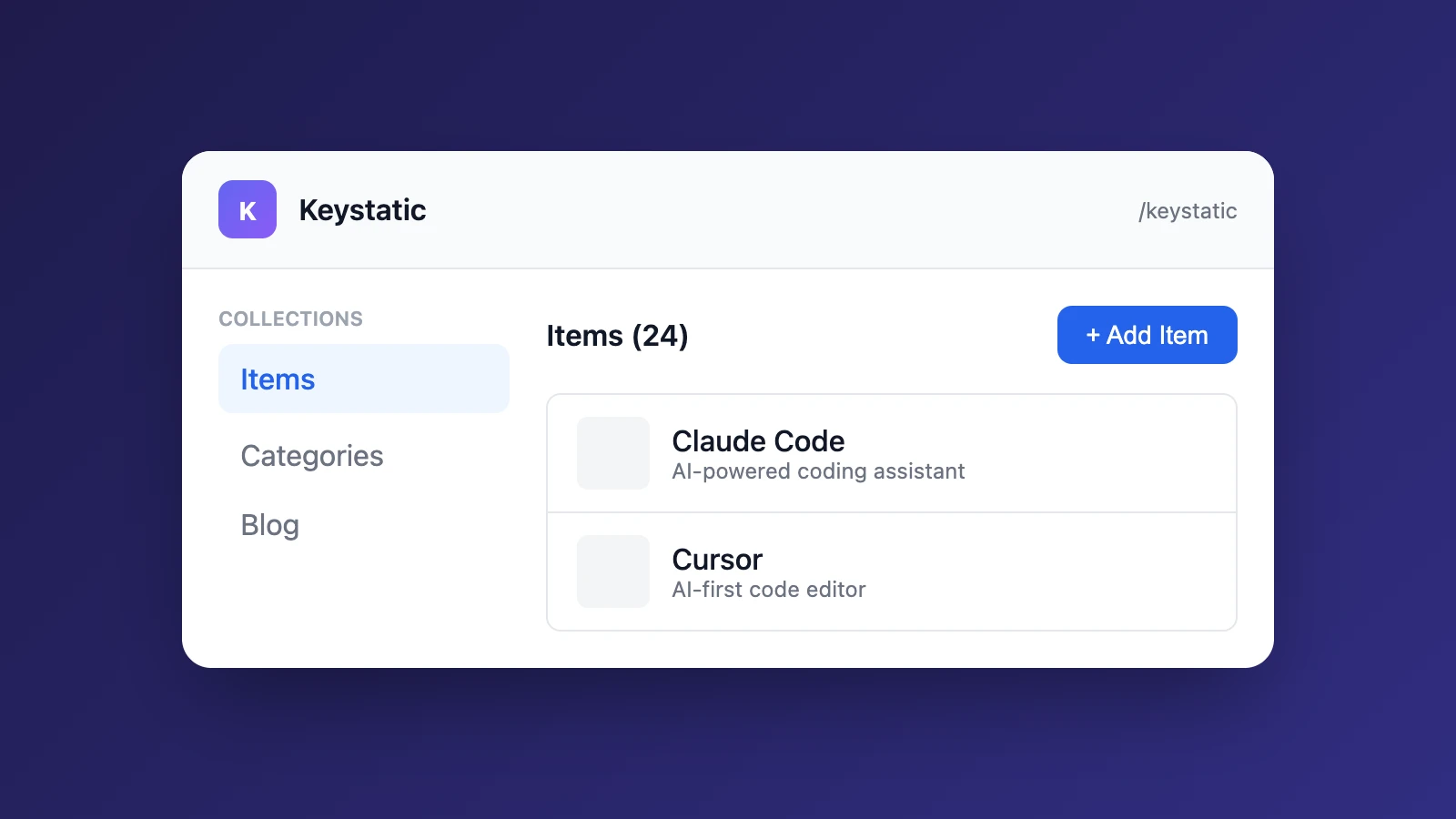 Keystatic CMS