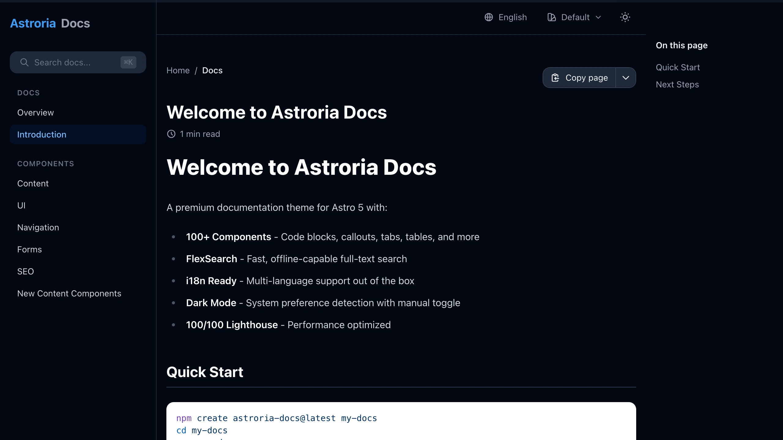Astroria Docs